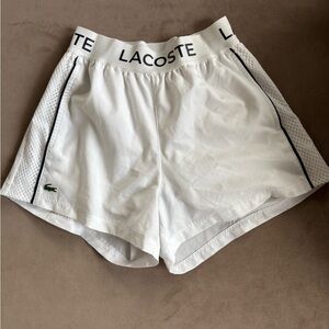 Lacoste Women's White Athletic Shorts